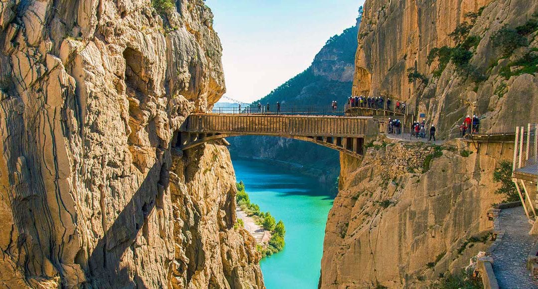 Caminito del Rey walkway over the gorge near Málaga